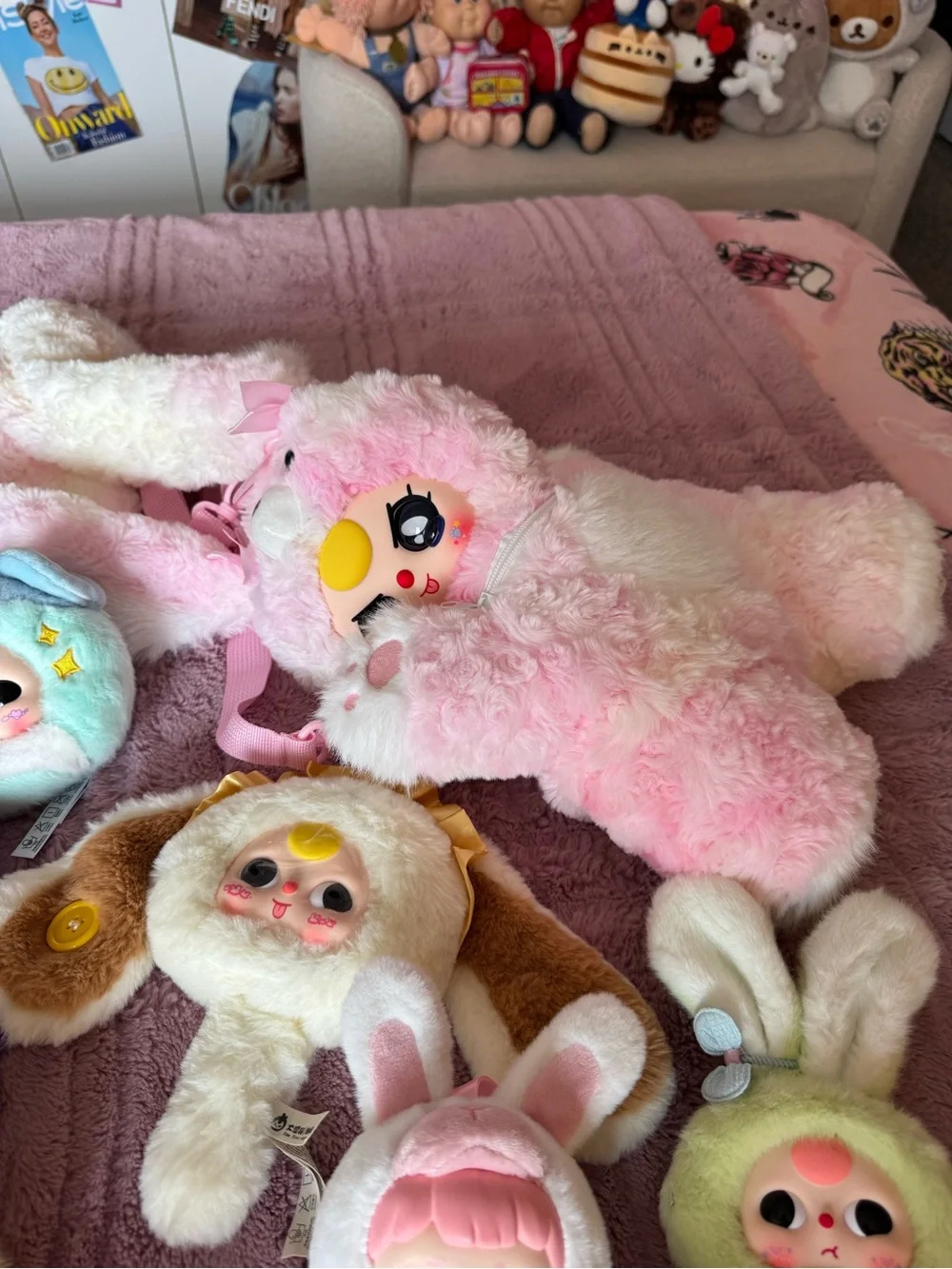Plush Small Pets Collection - Assorted Pink and Pastel Plush Toys